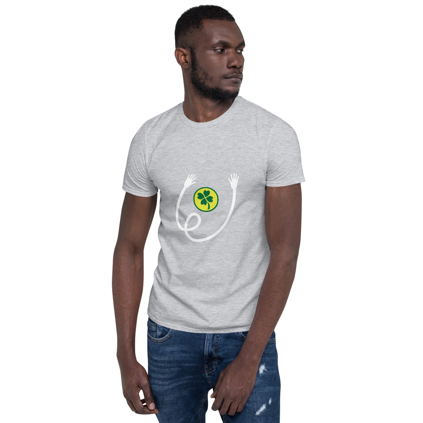 Camiseta de manga corta manos