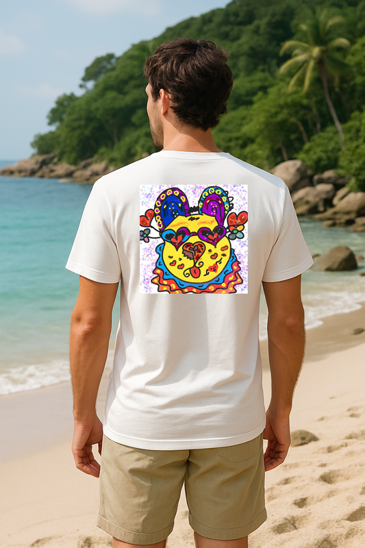Camiseta de algodón orgánico hombre Alegría feliz