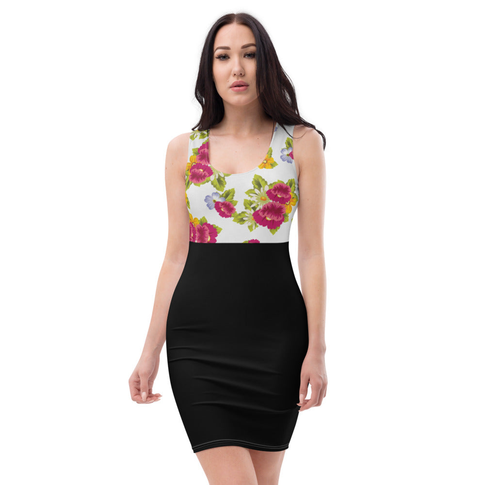 Vestido elegante flores