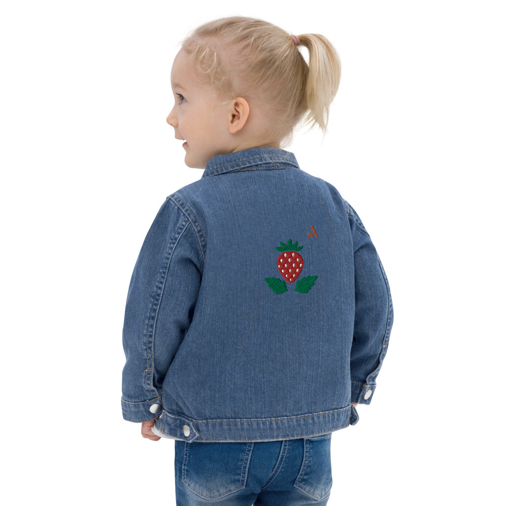 Chaqueta orgánica para bebé fresa